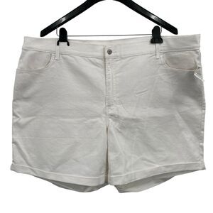 Old Navy WOW Jean Shorts Plus Size 24 Women's White High Rise Cuffed Stretch NEW